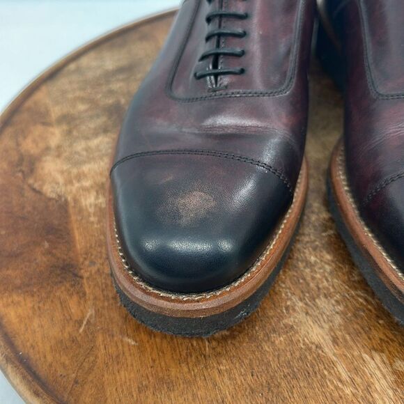 Boss Hugo Boss Shoes Mens 8 (UK 7) Aspin Leather Toe Cap Dark Red Rubber Sole main image 4